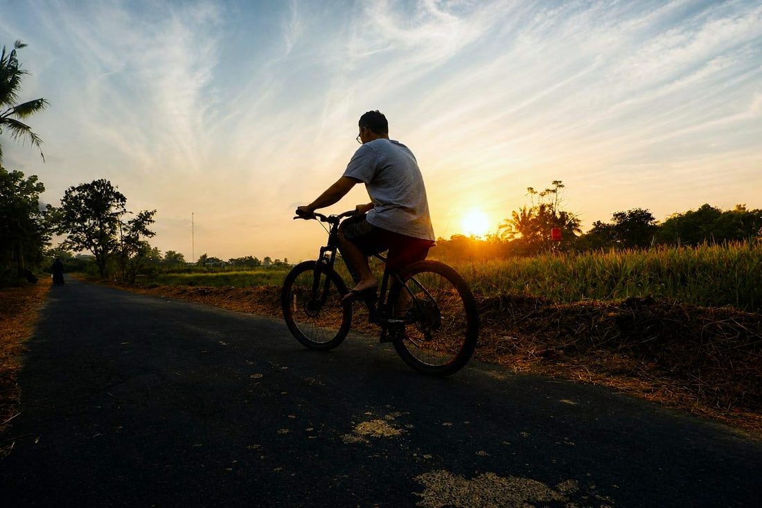 Fasilitas sepeda Javabali Private Villa untuk berkeliling area sawah